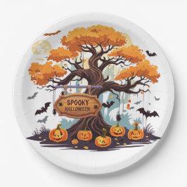 Anpassbarer Halloween-Spaß Pappteller