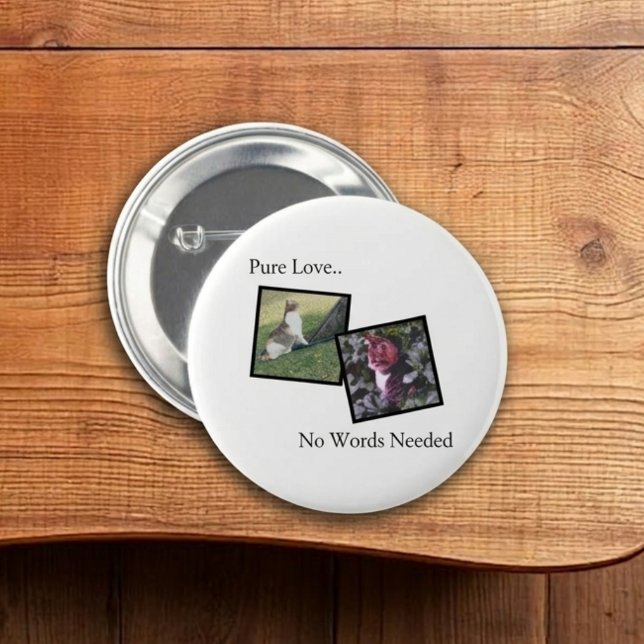 Anpassbarer Haustier-Anstecker Button (Fully customizable pins with photos for pet lovers)