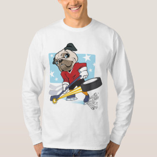 Anpassbarer Hockey-Mops T-Shirt