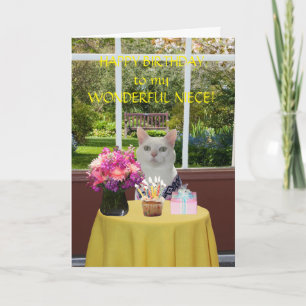 Anpassbarer hübscher Katzenweibchen-Geburtstag Karte