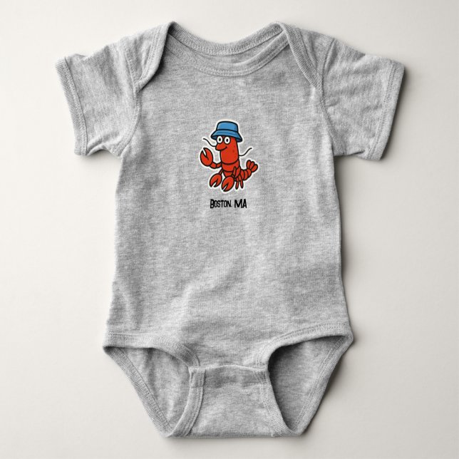 Anpassbarer Hummer  Baby Strampler (Vorderseite)