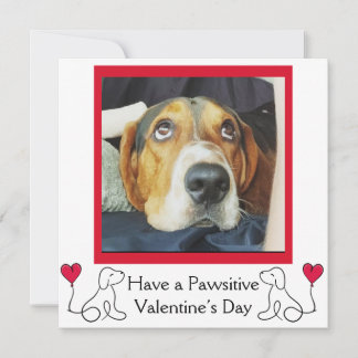 Anpassbarer Hund Valentinstag Foto Feiertagskarte