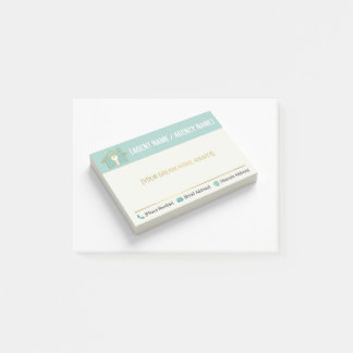 "Anpassbarer Immobilien-Post-it-Notizblock – leer" Post-it Klebezettel