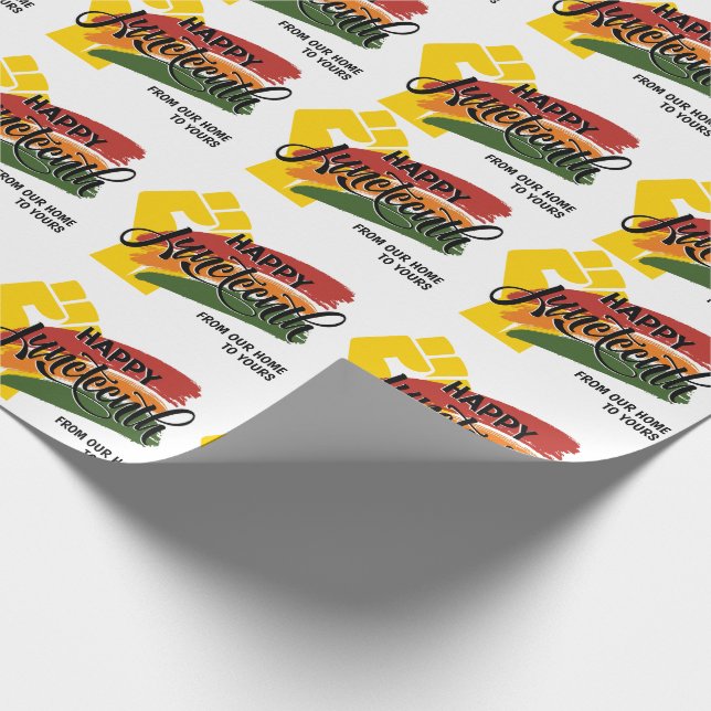 Anpassbarer JUNETEENTH Geschenkpapier (Ecke)