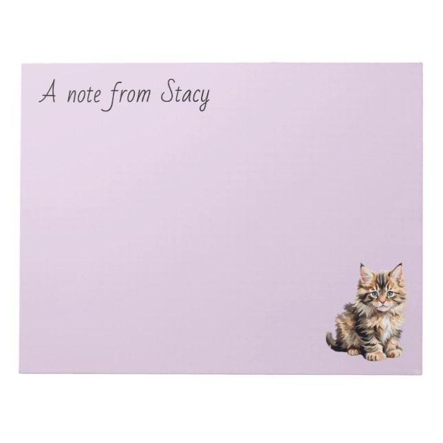 Anpassbarer Kitten Notepad Notizblock (Vorderseite)