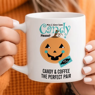 Anpassbarer Kürbis Jack O Lantern Halloween Kaffeetasse