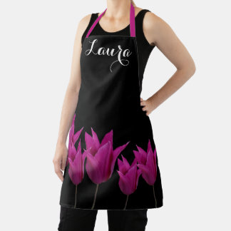 Anpassbarer Laura-Name, hübsch chic floral boho Schürze