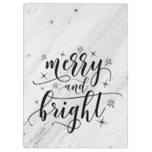 Anpassbarer Marmor-Weihnachtsclipboard