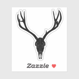 Anpassbarer Maultierhirsch-Schädel Aufkleber