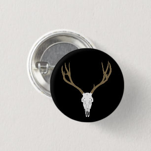 Anpassbarer Maultierhirsch-Schädel Button