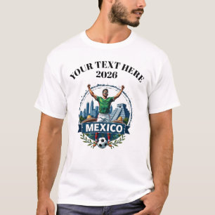 Anpassbarer Mexiko Fußball-Mannschafts-Anhänger T-Shirt