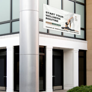 Anpassbarer Minimalismus Yoga & Pilates Studio Banner