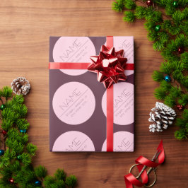 Anpassbarer moderner Text mit Rand Geschenkpapier
