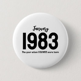 Anpassbarer Monat Jahr Text Legende Geschenk Button