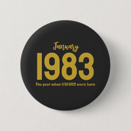 Anpassbarer Monat Jahr Text Legende Geschenk Button