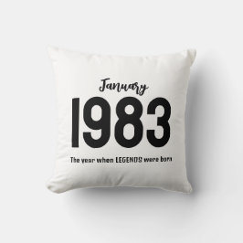 Anpassbarer Monat Jahr Text Legende Geschenk Kissen