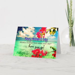 Anpassbarer Muttertag Neuheit Humor tropisch Karte