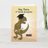 Anpassbarer Name 5. Klasse Abschluss T-Rex