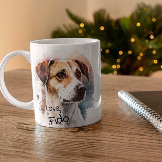 Anpassbarer Name des Hauses für verehrte Hundeelte Tasse (Von Creator hochgeladen)