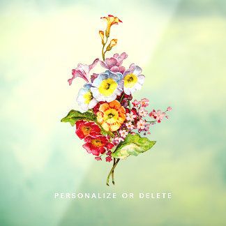 Anpassbarer Name Primrose Vintag Bläsernisch Hübsc Fensteraufkleber