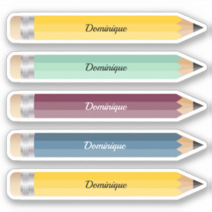 Anpassbarer Name Sticker für Stift, kundenspezifis