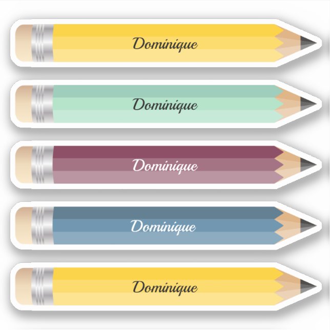 Anpassbarer Name Sticker für Stift, kundenspezifis (Vorderseite)