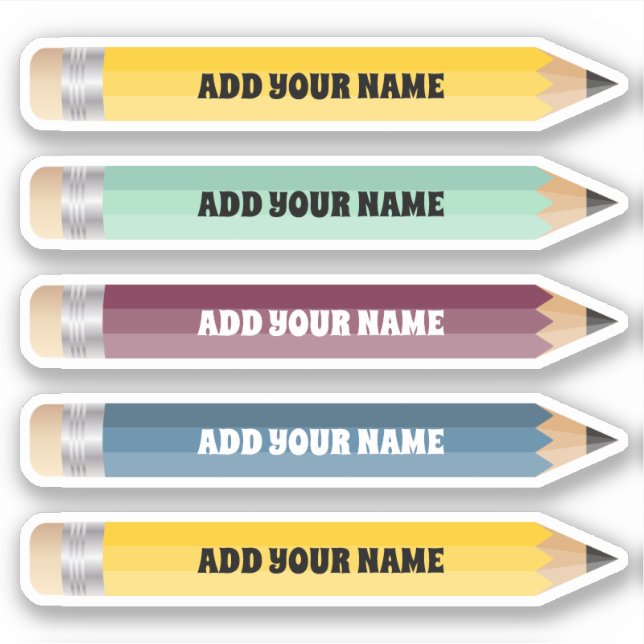 Anpassbarer Name Sticker für Stift, kundenspezifis (Vorderseite)