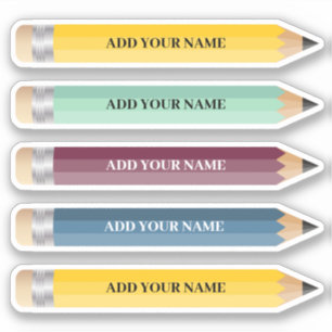 Anpassbarer Name Sticker für Stift, kundenspezifis
