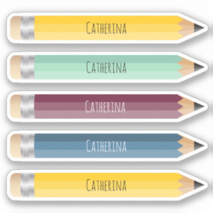 Anpassbarer Name Sticker für Stift, kundenspezifis