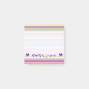 Anpassbarer Name Streifen verschiedener Farbnotize Post-it Klebezettel