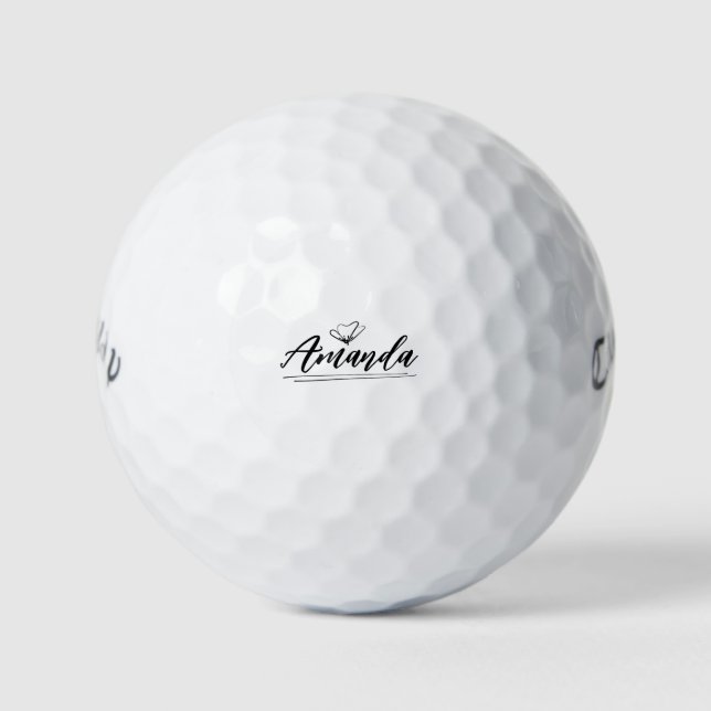 Anpassbarer Name Turnier Spaß Geburtstagsgeschenk  Golfball (Vorderseite)