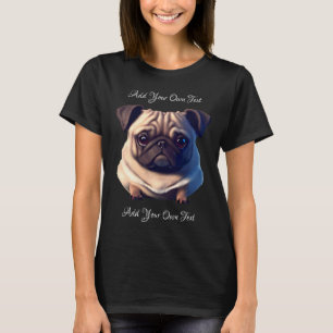 Anpassbarer Niedlicher Mops Welpenhund T-Shirt