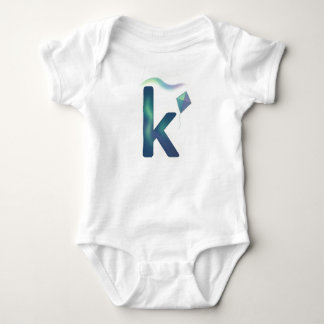 Anpassbarer Nordlichter Buchstabe K Drachen Baby Strampler