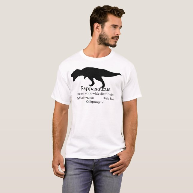 Anpassbarer Pappasaurus-Vater T-Shirt (Vorne ganz)