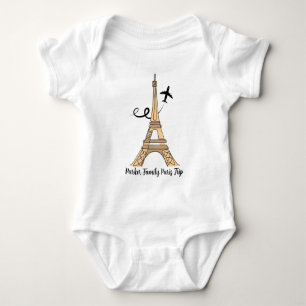 Anpassbarer Paris-Urlaub Chic Eiffelturm Baby Strampler