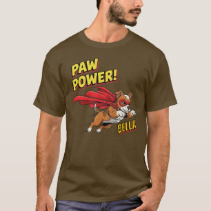 Anpassbarer Paw Power Super Dog T-Shirt