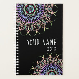 Anpassbarer Planer mit Feathered Mandala