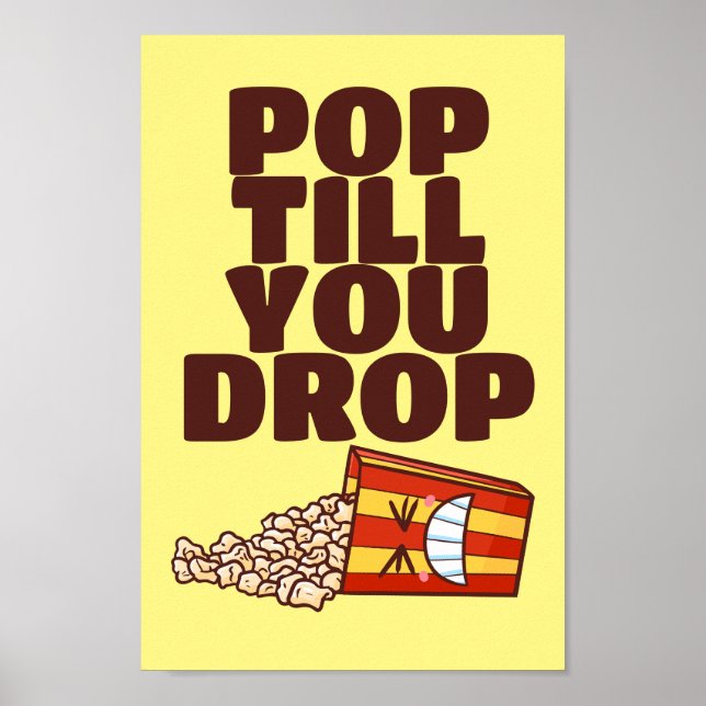 Anpassbarer Pop bis zum Absetzen Poster (Vorne)