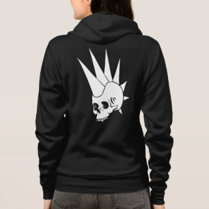 Anpassbarer Punk-Totenkopf ohne Kiefer Version 2 Hoodie