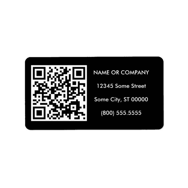 anpassbarer QR-Code Adressaufkleber (Vorne)