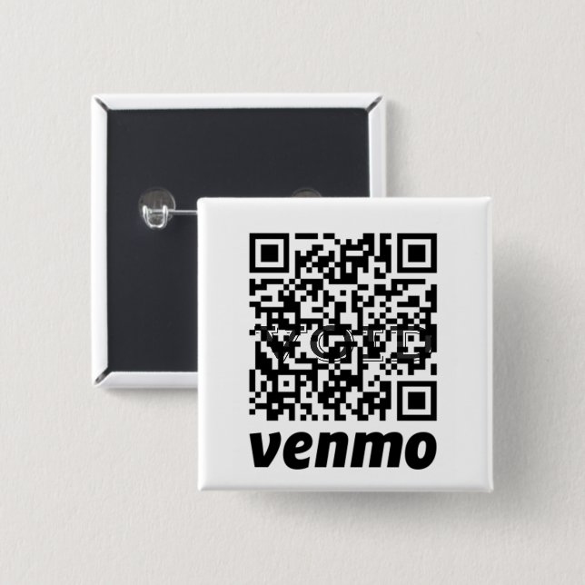 Anpassbarer QR-Code-Button  Button (Vorne & Hinten)