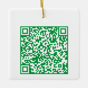 Anpassbarer QR-Code Doppelseitig Zwei Codes Keramikornament