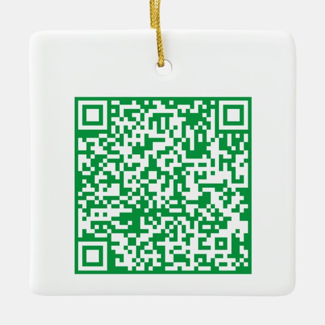 Anpassbarer QR-Code Doppelseitig Zwei Codes Keramikornament (Vorderseite)