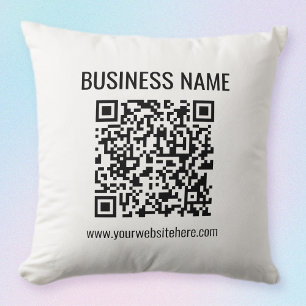 Anpassbarer QR-Code & Firmenname Kissen