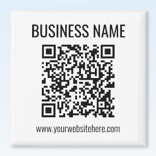Anpassbarer QR-Code & Firmenname Magnet