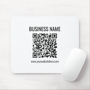 Anpassbarer QR-Code & Firmenname Mousepad