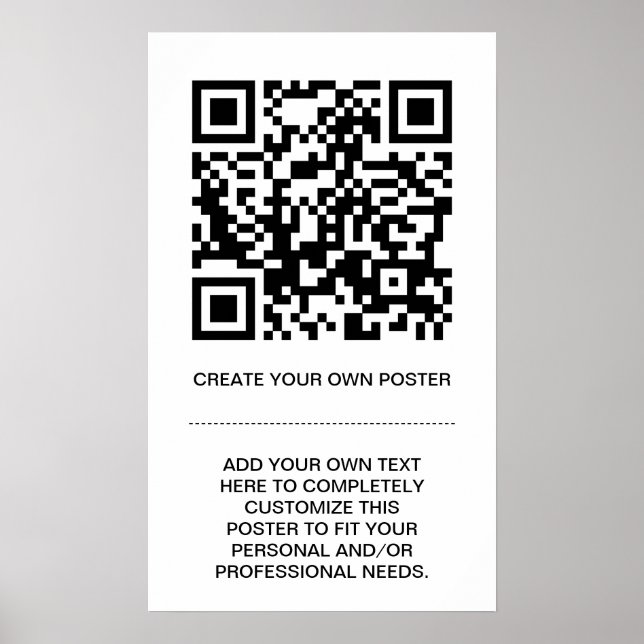 anpassbarer QR-Code Poster (Vorne)