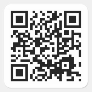 anpassbarer QR-Code Quadratischer Aufkleber