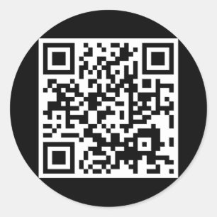 anpassbarer QR-Code Runder Aufkleber