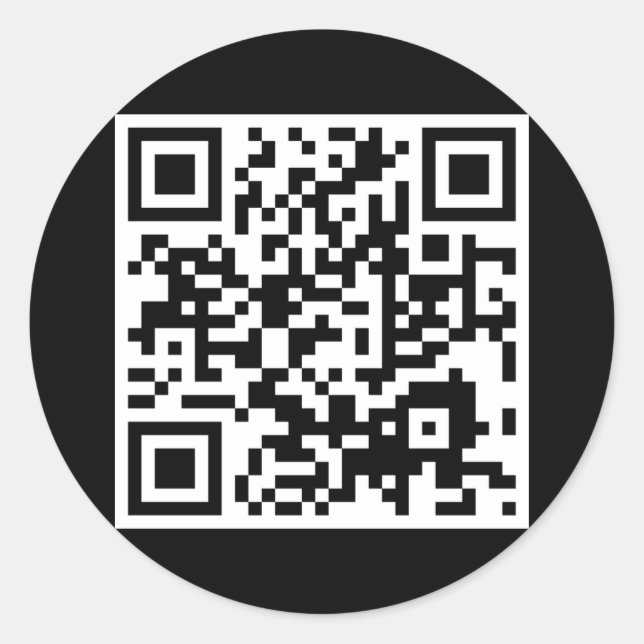anpassbarer QR-Code Runder Aufkleber (Vorderseite)